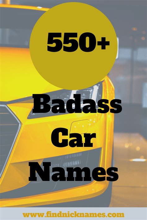 badass car nicknames|powerful car names.